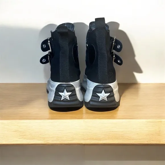 Converse Run Star Hike Platform Sneakers 9.5 Black Canvas Chuck Taylor Shoes​