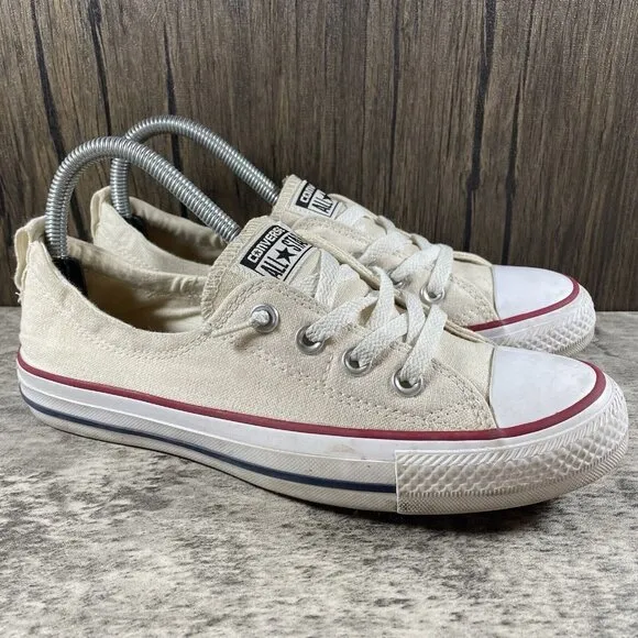 Converse Sneakers Womens 8 Chuck Taylor All Star Shoreline Shoes Beige Canvas