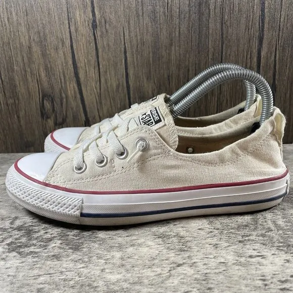 Converse Sneakers Womens 8 Chuck Taylor All Star Shoreline Shoes Beige Canvas