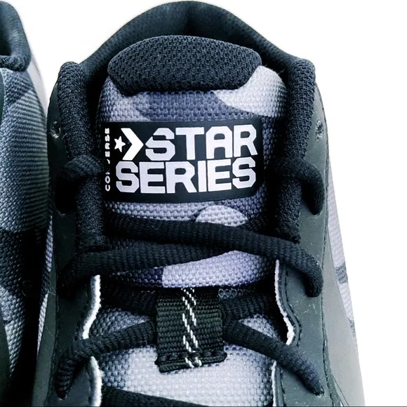 Converse Star Series BB Mid Basketball Sneakers Mens Size 8 Shoes Black Camo
