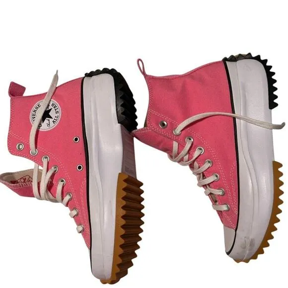 Converse Sz 9 Pink High Top Sneakers Run Star Hike Platform Womens