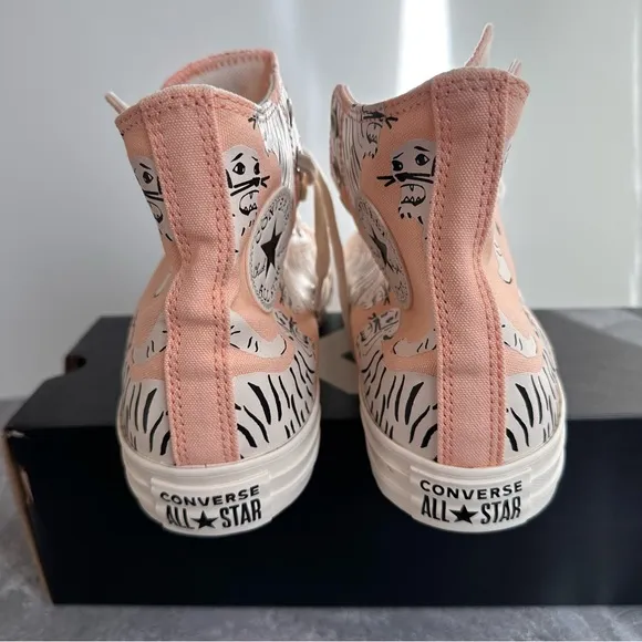 Converse Tiger Hi-Tops EUR 42 Women’s 10.5 NIB New Sneakers Pink Coral