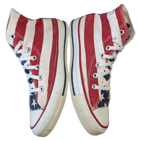 Converse Vintage Made in USA All Star Hi StarsStripes Canvas Sneaker Womens 7
