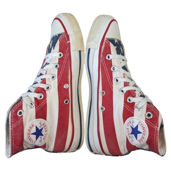 Converse Vintage Made in USA All Star Hi StarsStripes Canvas Sneaker Womens 7