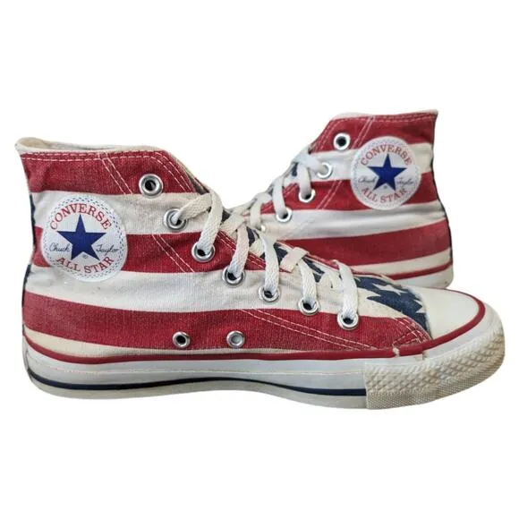 Converse Vintage Made in USA All Star Hi StarsStripes Canvas Sneaker Womens 7