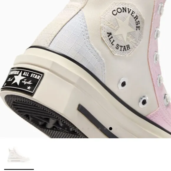 Converse Women's Pink and White Sneakers