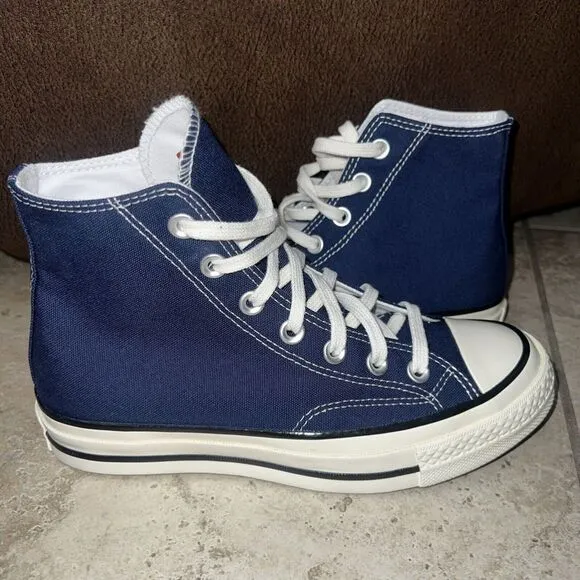 Converse Women’s Chuck 70 Hi Canvas Midnight Navy Blue A09978C 6.5