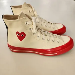 Converse x Comme des Garcons Chuck Taylor 70 High-Top Sneakers with Red Soles