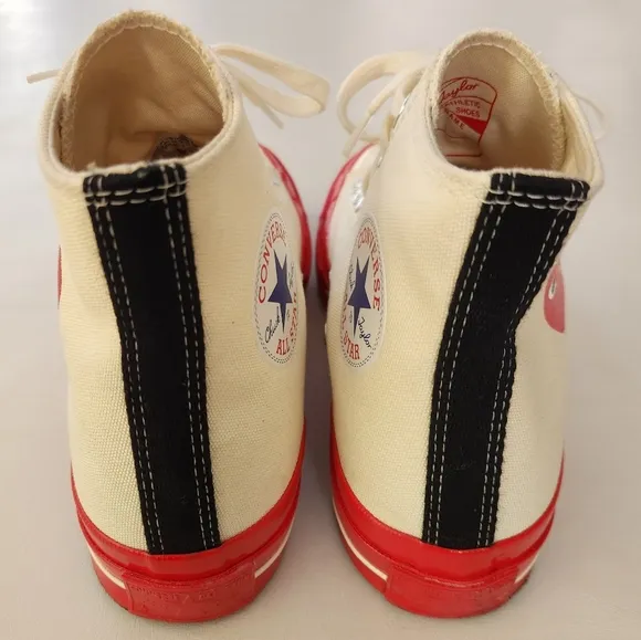 Converse x Comme des Garcons Chuck Taylor 70 High-Top Sneakers with Red Soles
