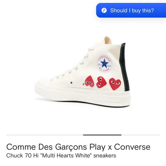 Converse x COMME des GARCONS PLAY Chuck 70 Hi Top 'Multi Heart