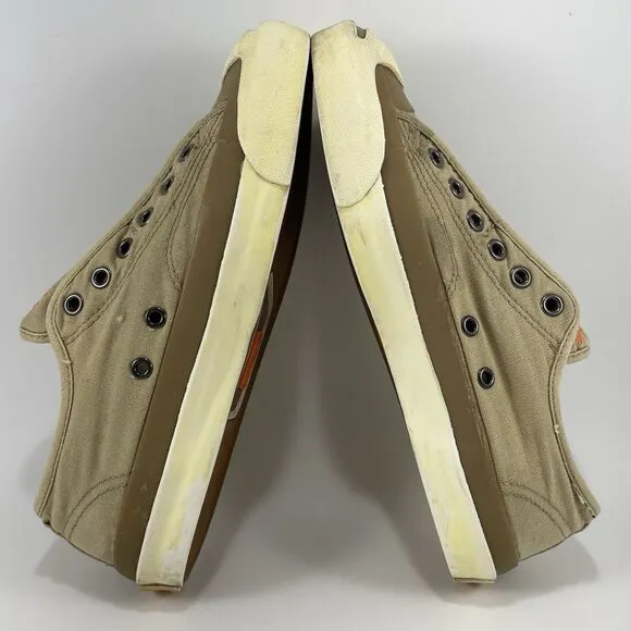 Converse x John Varvatos Slip On Sneakers Tan Canvas Casual Womens Size 6.5
