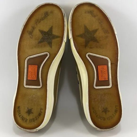 Converse x John Varvatos Slip On Sneakers Tan Canvas Casual Womens Size 6.5