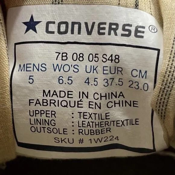 Converse x John Varvatos Slip On Sneakers Tan Canvas Casual Womens Size 6.5