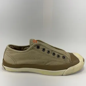 Converse x John Varvatos Slip On Sneakers Tan Canvas Casual Womens Size 6.5