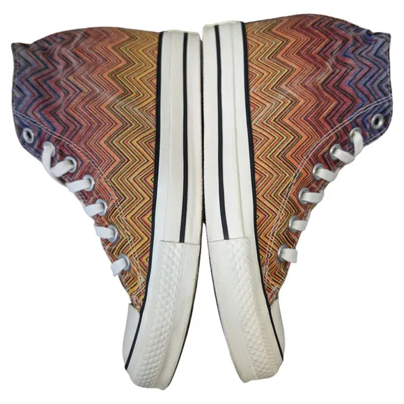 Converse x Missoni Lux Mid Hidden Wedge Chevron Periwinkle Canvas Sneaker 7.5