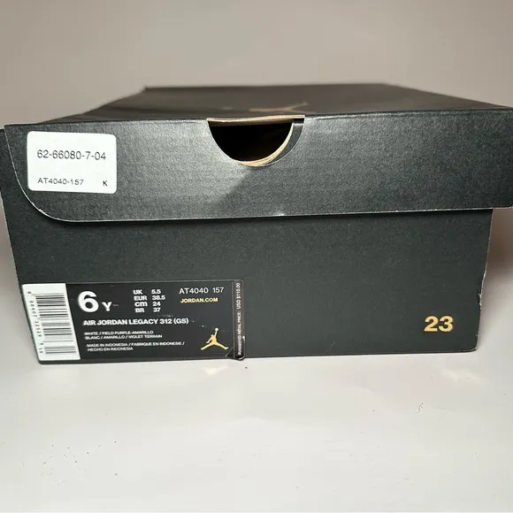COPY - Air Jordan Legacy 312 GS Lakers High Sneakers. New in Box