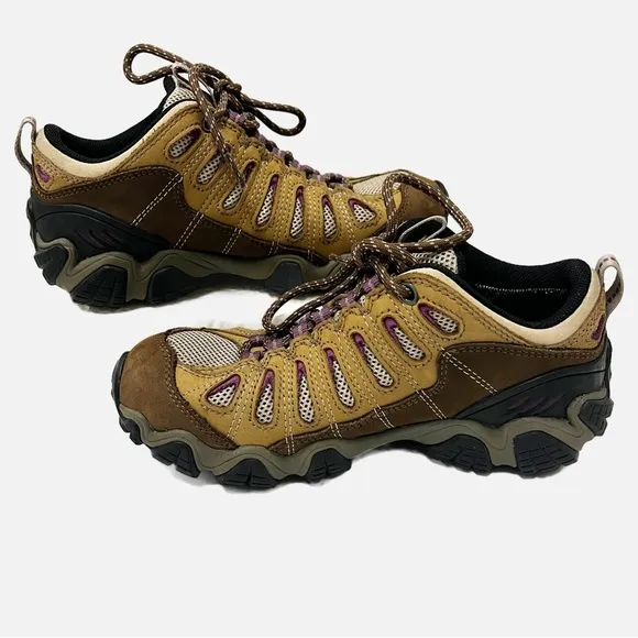COPY - Oboz Women’s Sawtooth 1 Low Waterproof Brown/Tan Leather Hiking Boots Si…