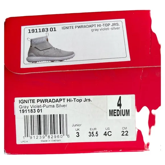 COPY - Puma Ignite PWRADAPT High Top Golf Shoes Size 4 (Junior)