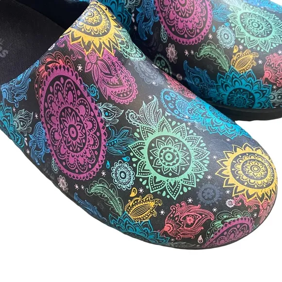 Crocs Colorful Sunburst Neria Pro II Work Shoes 7