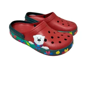 Crocs Crocband Christmas Light Up Clogs Red Polar Bear Holiday Shoes M6 W8