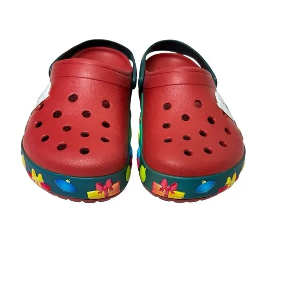 Crocs Crocband Christmas Light Up Clogs Red Polar Bear Holiday Shoes M6 W8