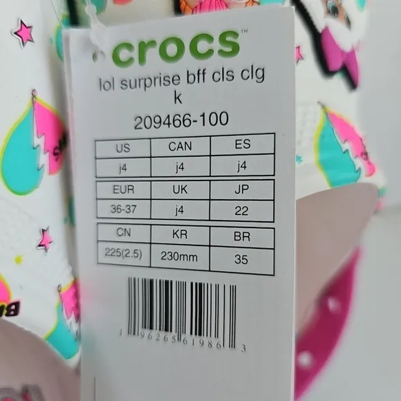Crocs Kid's Lol Surprise Shoes Size 4 EU 36 NWT