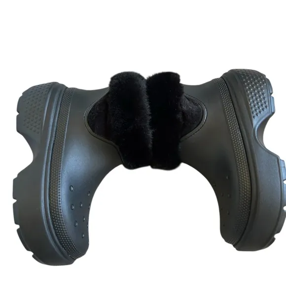 Crocs Stomp Lined Boots Unisex Adults, Black, Size M9 / W11, NWOT