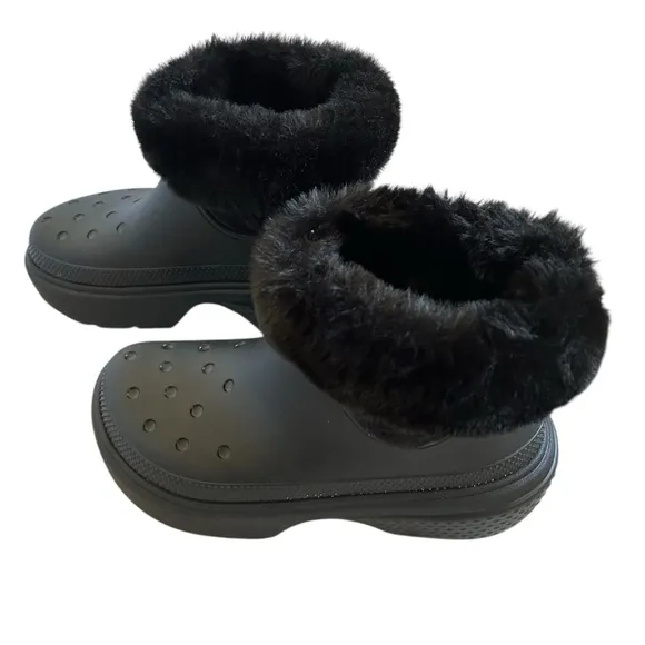 Crocs Stomp Lined Boots Unisex Adults, Black, Size M9 / W11, NWOT