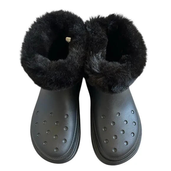 Crocs Stomp Lined Boots Unisex Adults, Black, Size M9 / W11, NWOT