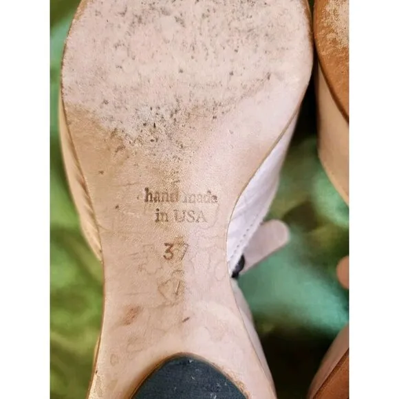 CYDWOQ Callisto Flats Pink Blush Shoes Leather Made USA Women Sz 7 $357