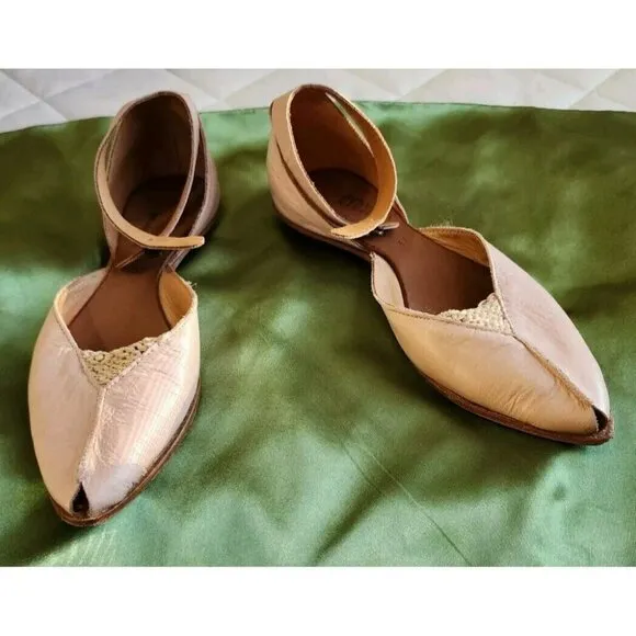 CYDWOQ Callisto Flats Pink Blush Shoes Leather Made USA Women Sz 7 $357