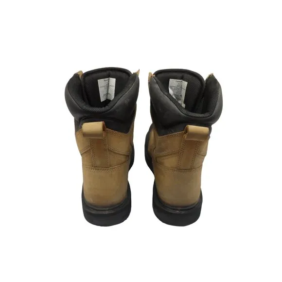 DAKOTA Men 8&quot; Steel Toe Steel Plate Quad Comfort Work Boots 8522 Wheat Size 10W