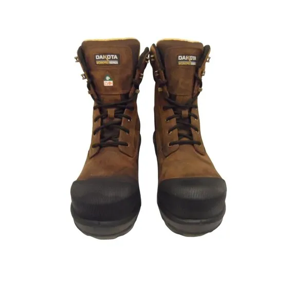 Dakota Men's 8&quot; 8570 Comp Toe Comp Plate FreshTech Work Boots Brown Size 10M