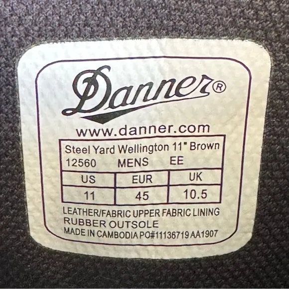 Danner 11” Steel Yard Wellington