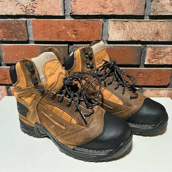 Danner 6&quot; Instigator Steel Toe GTX Brown Boots, Men's size 8