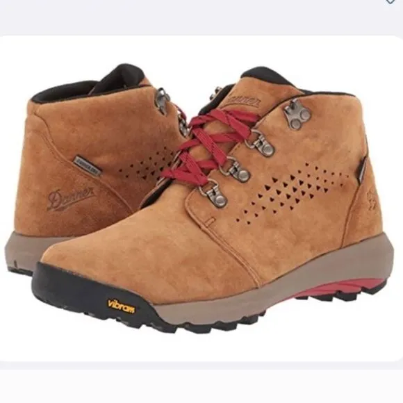 Danner Inquire Tan Nubuk Vibram Hiking Boots S 6.5