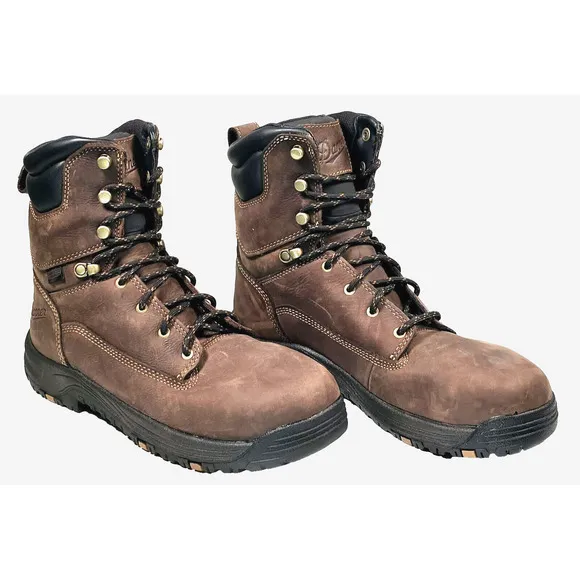 Danner Mens Size 8 D Caliper Aluminum Toe 8&quot; Brown Waterproof Boots 19459, New