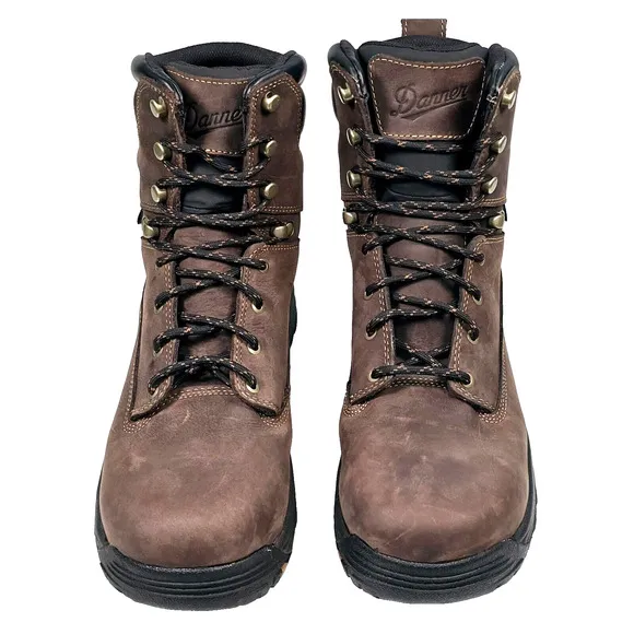 Danner Mens Size 8 D Caliper Aluminum Toe 8&quot; Brown Waterproof Boots 19459, New