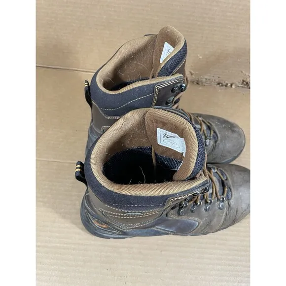 Danner Vicious GoreTex 8&quot; Plain Toe Work Boots 13866 Brown Leather Mens 11.5 D