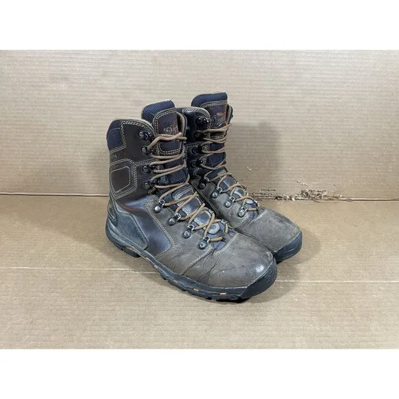 Danner Vicious GoreTex 8&quot; Plain Toe Work Boots 13866 Brown Leather Mens 11.5 D
