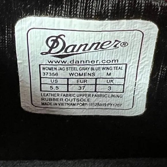 Danner Womans 5.5 Jag Hiking Boot Waterproof Suede Lace Up Sneaker Shoes Gray