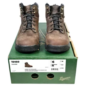 Danner Women's Sz 6 M Caliper 5&quot; Brown Leather Waterproof Work Boots 19460 USA