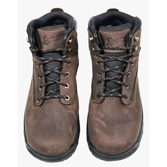 Danner Womens Sz 6.5 W Caliper 5&quot; Brown Leather Waterproof Work Boots 19460 USA