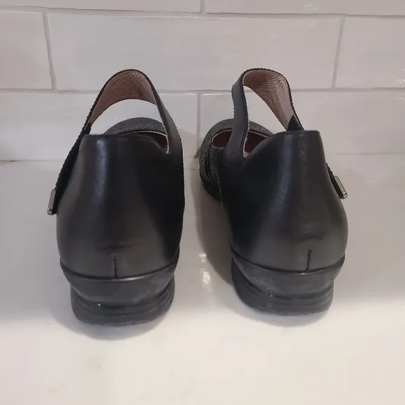 Dansko Audrey MaryJane Black Leather Shoes Size 41 | 10.5-11