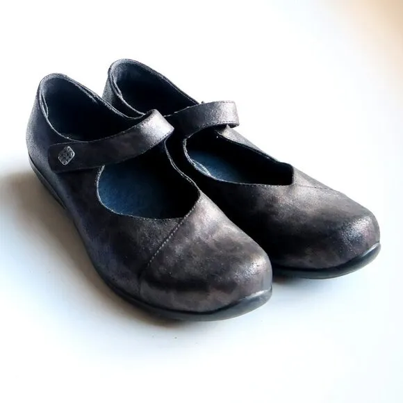 Dansko Opal Leopard Print Leather Low Heel Mary Jane Clogs Shoes Size 9.5