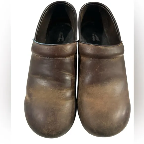 Dansko professional antique brown oiled leather clog work shoes EU 44 10.5-11