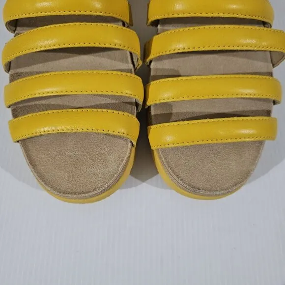 Dansko Roxie Sandal Strappy Fisherman Yellow Nappa Leather EU Size 42