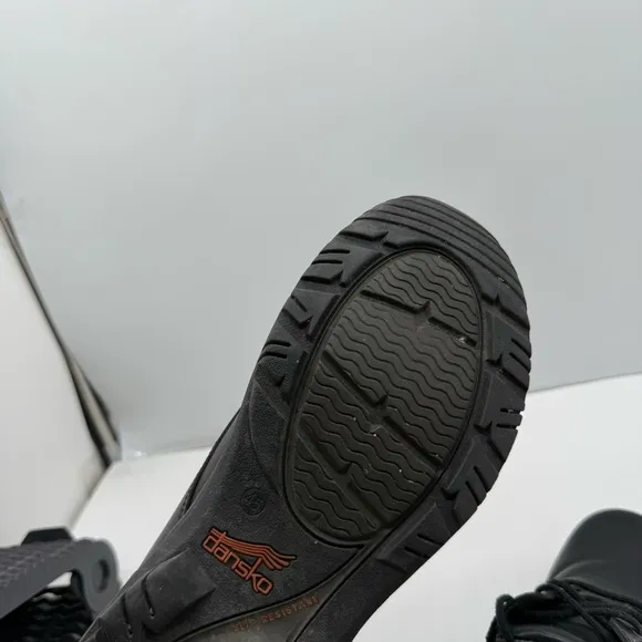 Dansko Walker Mens 11.5 (45) Black Leather Oxford Shoes Casual Slip Resistant