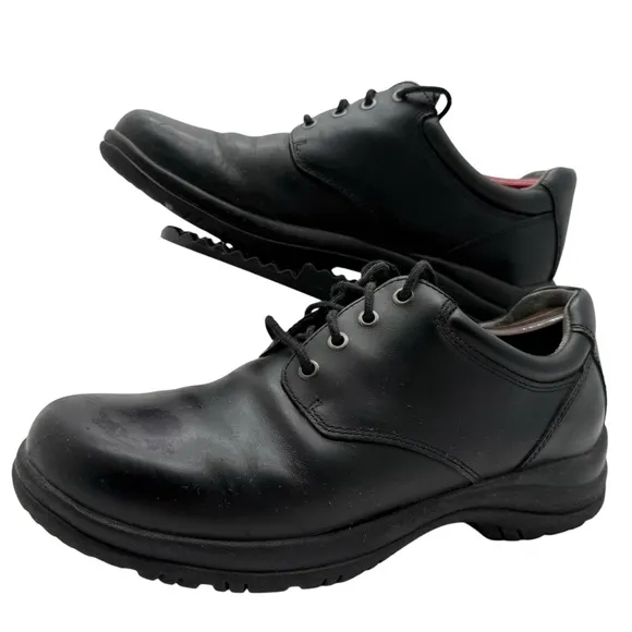 Dansko Walker Mens 11.5 (45) Black Leather Oxford Shoes Casual Slip Resistant