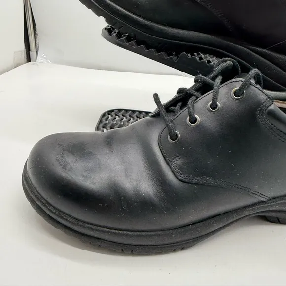 Dansko Walker Mens 11.5 (45) Black Leather Oxford Shoes Casual Slip Resistant